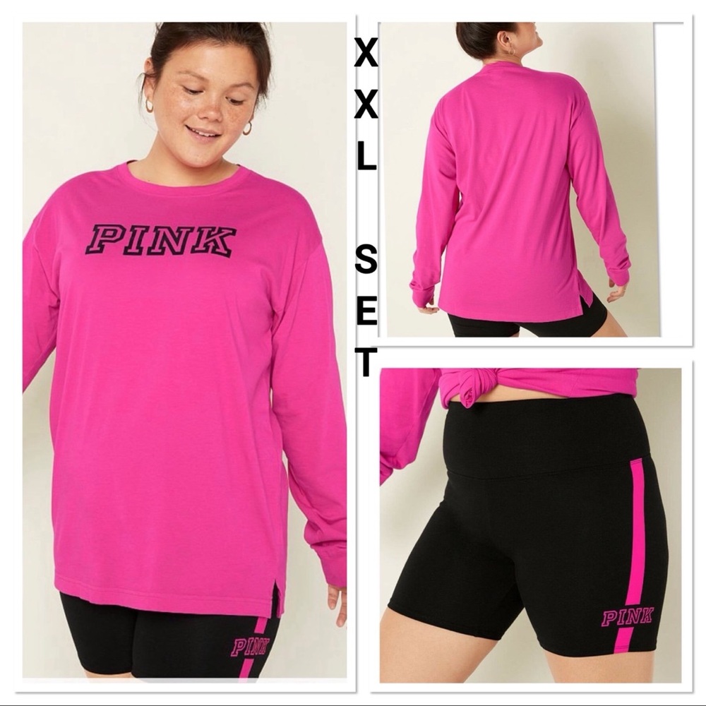 NWT VS PINK XXL NEON FUCHSIA SET